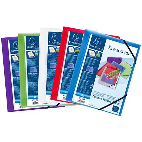 Farde A4 élastiques + rabats personnalisable | Exaclair Farde A4 élastiques + rabats personnalisable | Exaclair